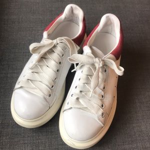 Alexander McQueen platform white and red sneaker